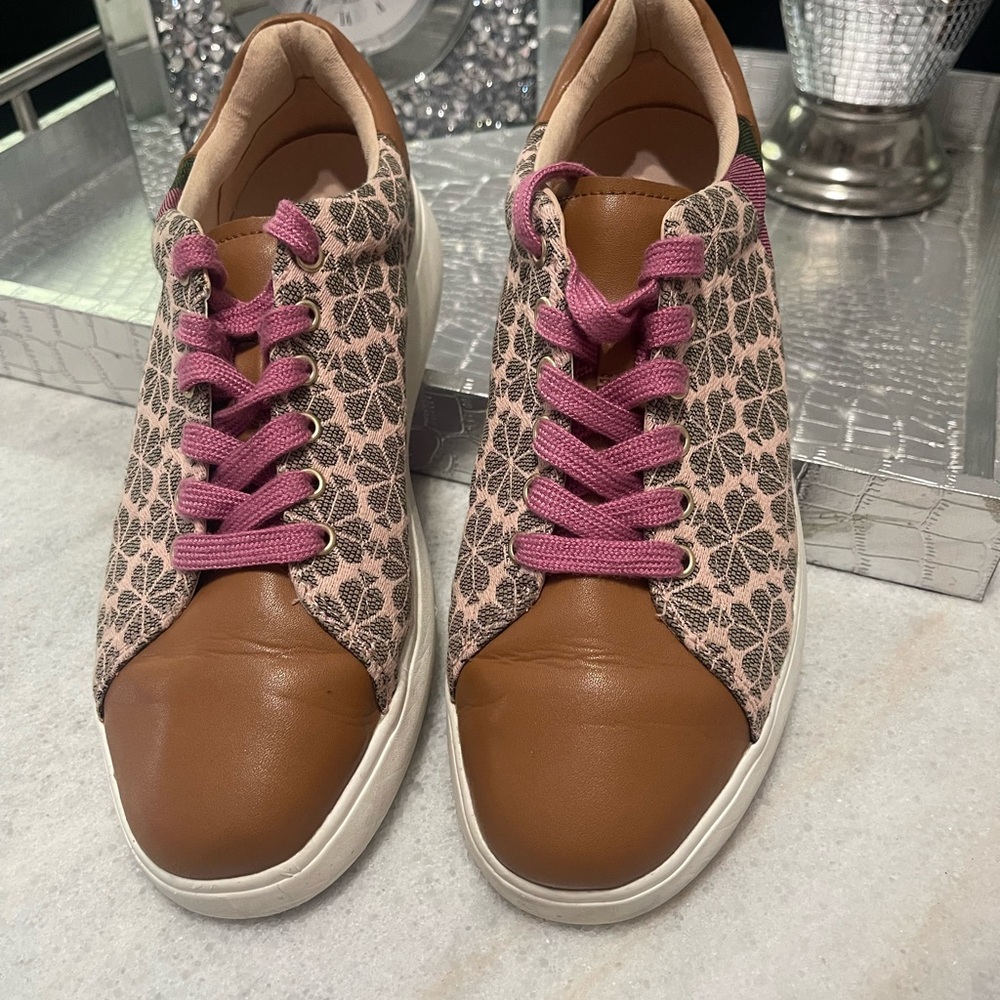 Kate Spade ♠️ Flower Jacquard Keswick Sneakers ... - Picture 9 of 12